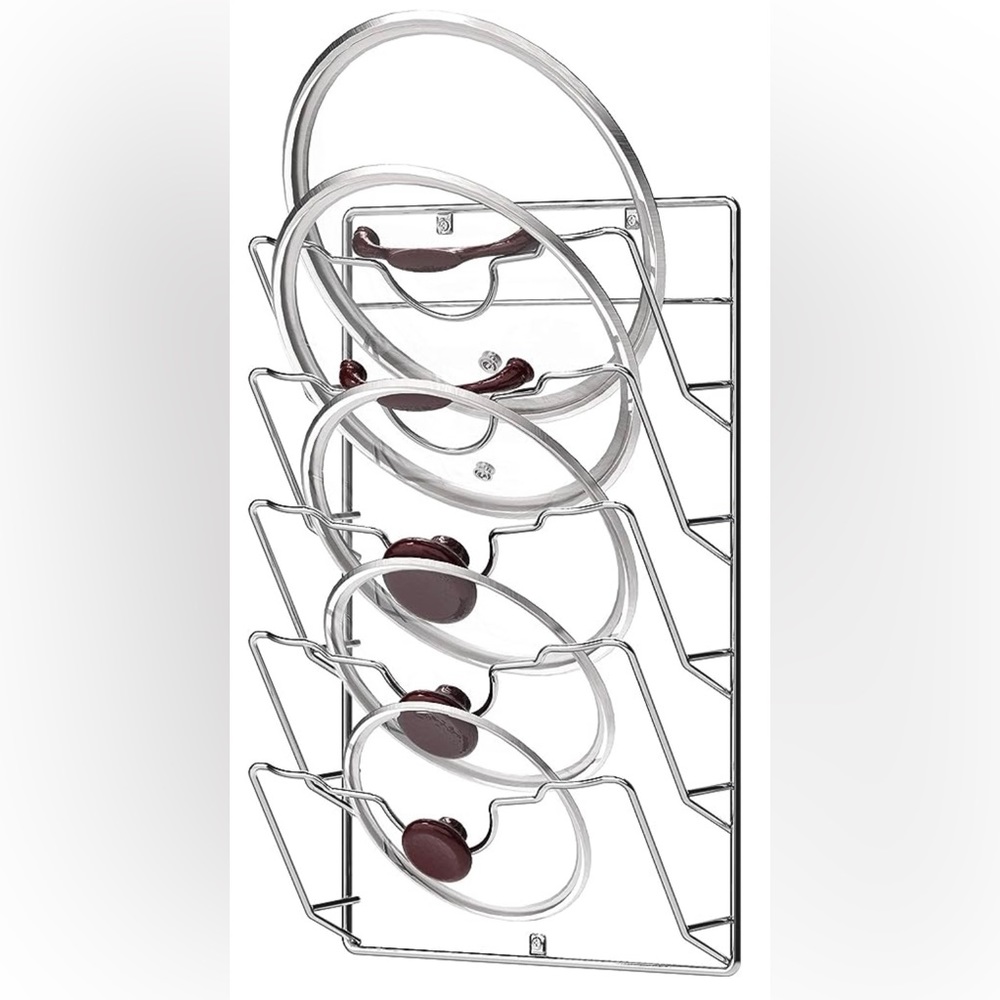 NEW Wall or Door Mounted Pot Lid Rack